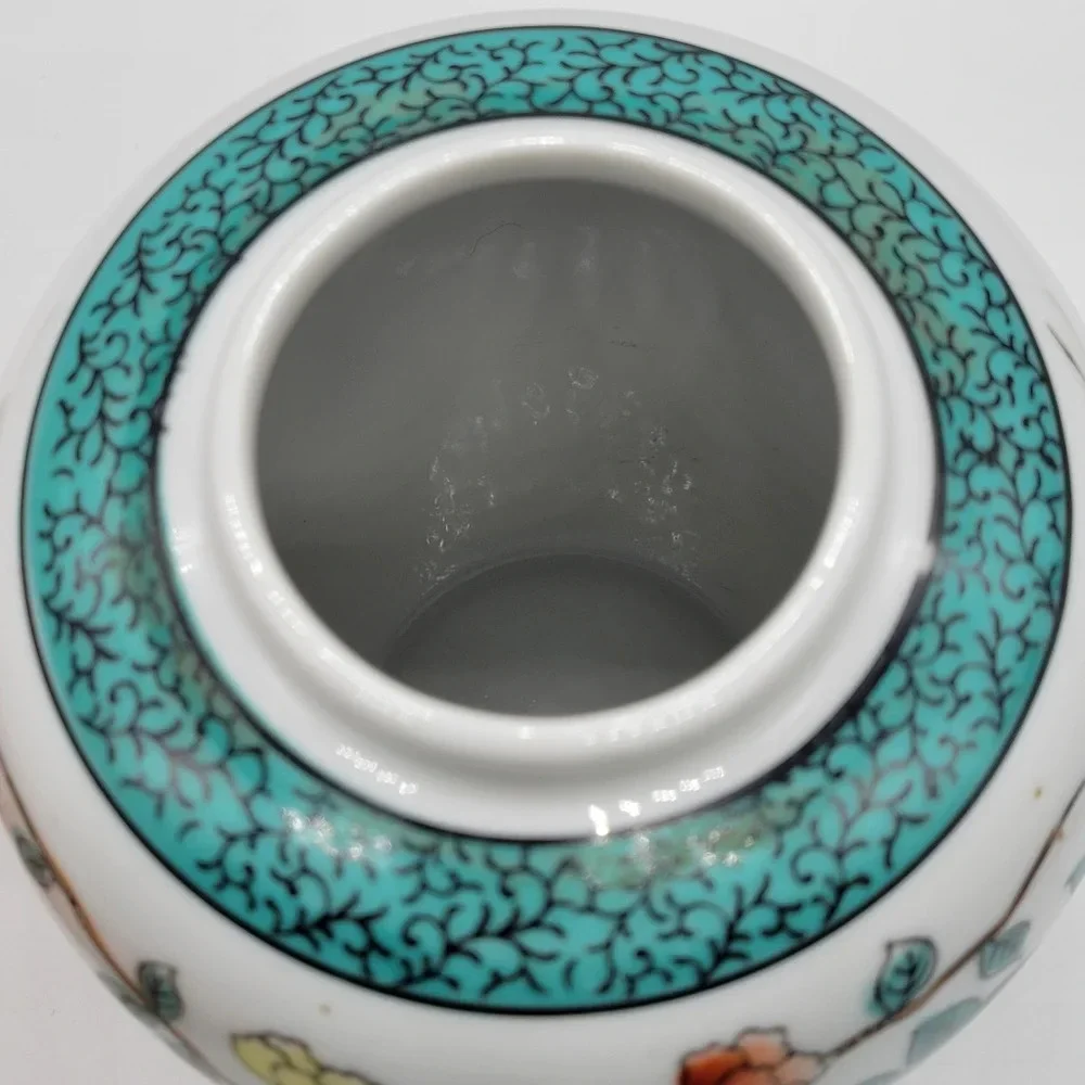 Vintage RARE ARDCO Multicolor Floral Ginger Jar From Japan Porcelain